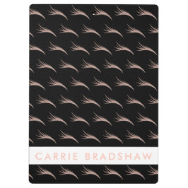 Pranchetas Criar olhos Rosa Dourados Black Personalize Name