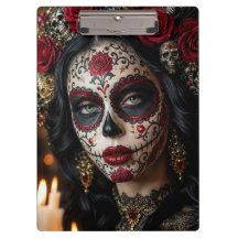 Crimson Rose Calavera – Dia de Finados Elegante
