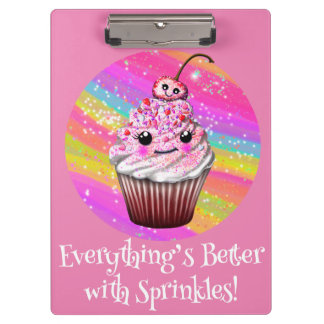 Pranchetas Cupcake de cereja cor-de-rosa-branca com a área de