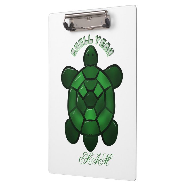 Pranchetas Custom and personalized Cute Turtle  (Esquerda)