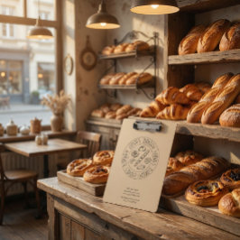 Pranchetas Custom Bakery Logo Clipboard