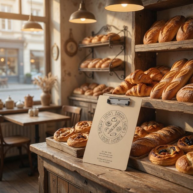 Pranchetas Custom Bakery Logo Clipboard (Criador carregado)