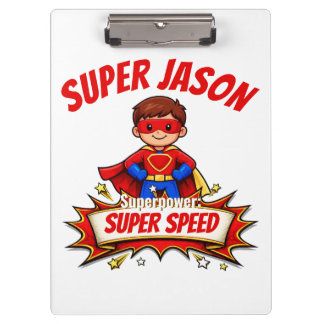 Pranchetas Custom Kids Superhero Name & Superpower