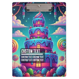 Pranchetas Custom Text Sweet Dreams Cake Art Whimsical Purple