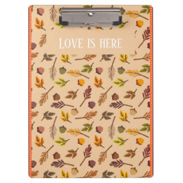 Pranchetas Custom text Trendy autumn background orange frames