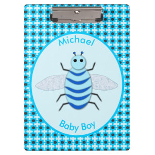 Pranchetas Cute Blue Baby Boy Personalizado