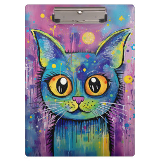 Pranchetas Cute Funny Kitty Cat Mixed Media Animal Pet