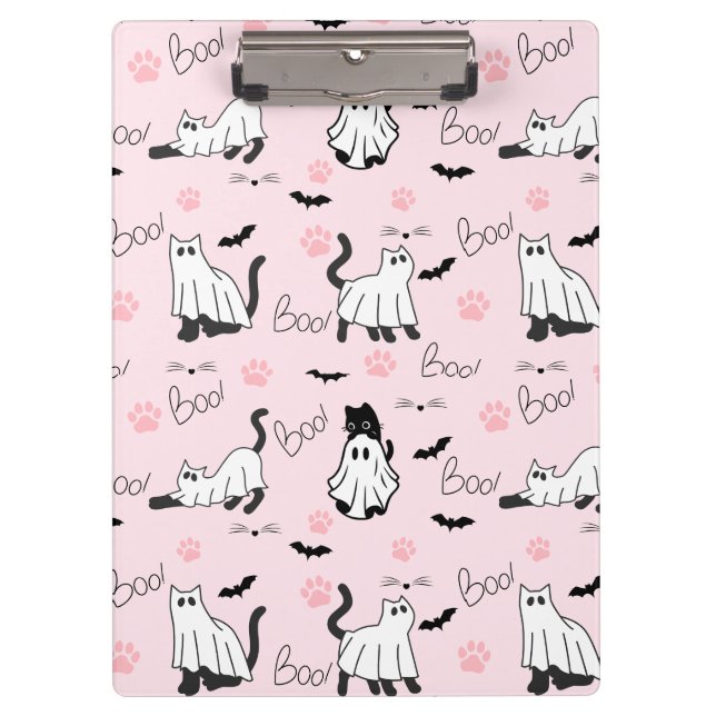 Pranchetas Cute Ghost Cats Halloween (Frente)