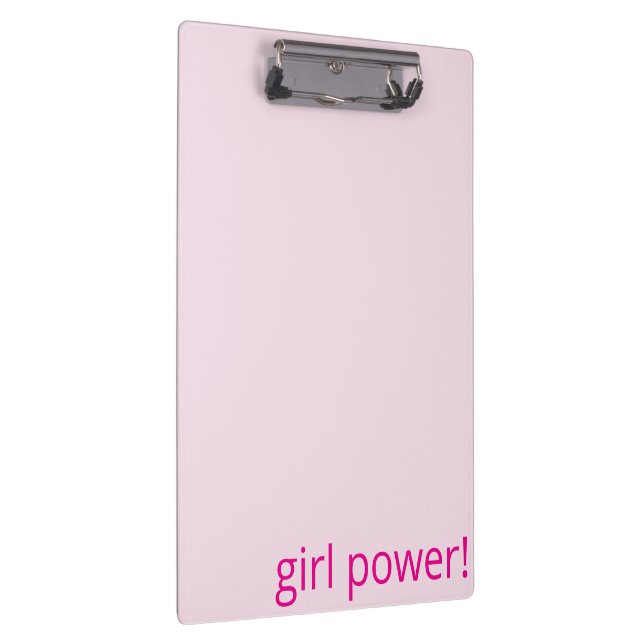 Pranchetas Cute Girl Power Soft Baby Pink Clipboard  (Direita)