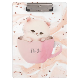 Pranchetas Cute Kitten em um Teacup