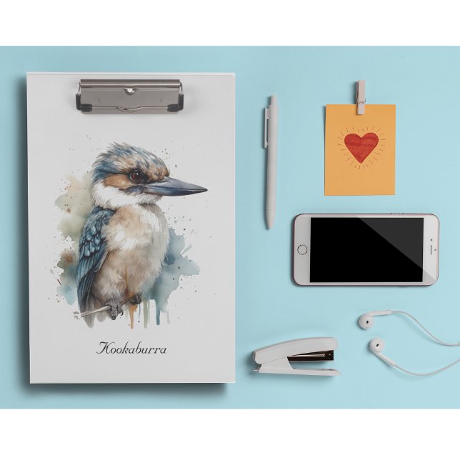 Pranchetas Cute Kookaburra em uma ramificação, personalizada (Criador carregado)