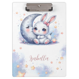 Pranchetas cute little bunny and the moon