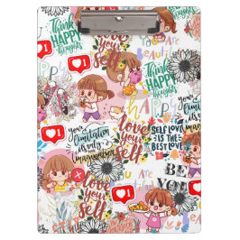 Pranchetas Cute Motivational – Positive Quote Kawaii