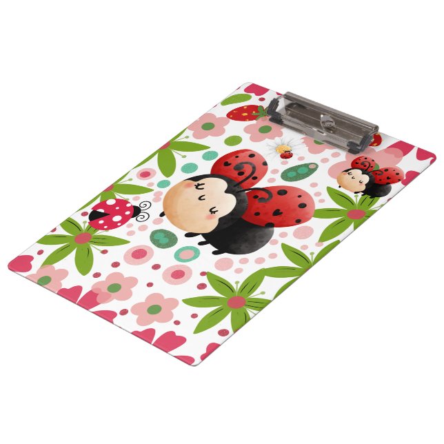 Pranchetas Cute Strawberry Ladybug Clipboard (Inclinado)