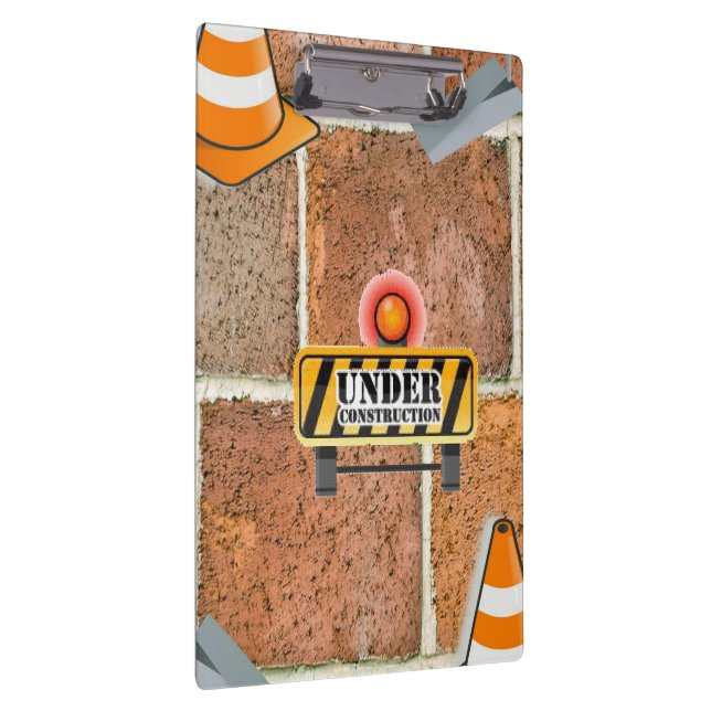 Pranchetas Cute Under Construction Clipboard  (Direita)