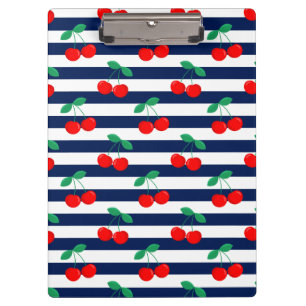 Pranchetas Cute Vintage Verão Cerejas e Listras