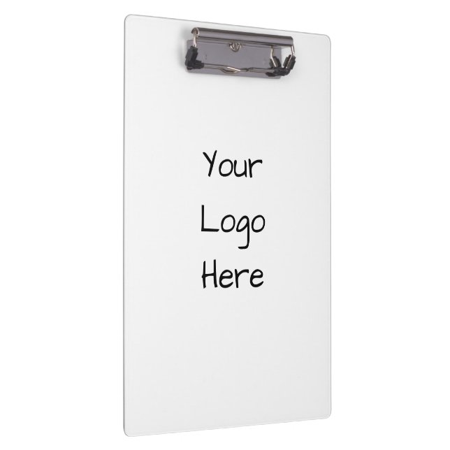 Pranchetas Cute Your Logo Here Black & White Clipboard  (Direita)