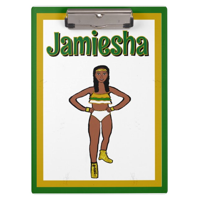 Pranchetas Dançarino Branco Dourado Verde #1 (Frente)