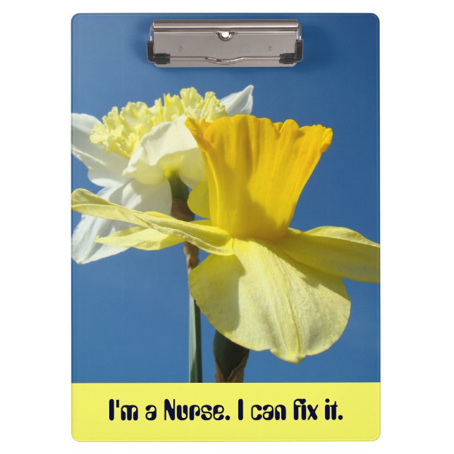 Pranchetas de Humor de Enfermeira Flores de Narcis (Frente)