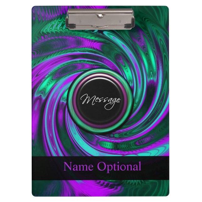 Pranchetas de Opções de Imagem de Mármore Fractal  (Frente)