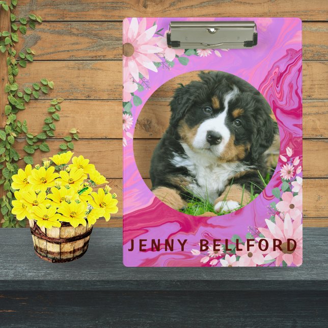 Pranchetas De Volta À Escola Cão Cachorro Cor-De-Rosa (Criador carregado)