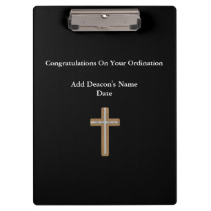 Pranchetas Deacon Ordained Ordination Gift Comemorativa