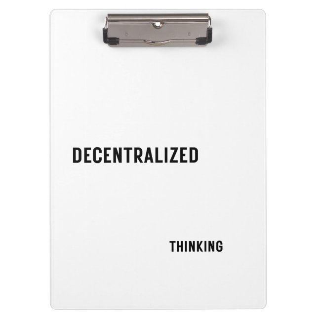 Pranchetas Decentralized Thinking Aesthetic Clipboard  (Frente)