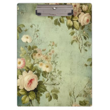 Decoupagem de Flor de Rosa Floral Vintage
