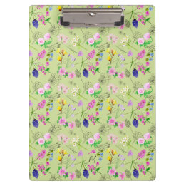 Pranchetas Delicar flores silvestres de aquarela em verde