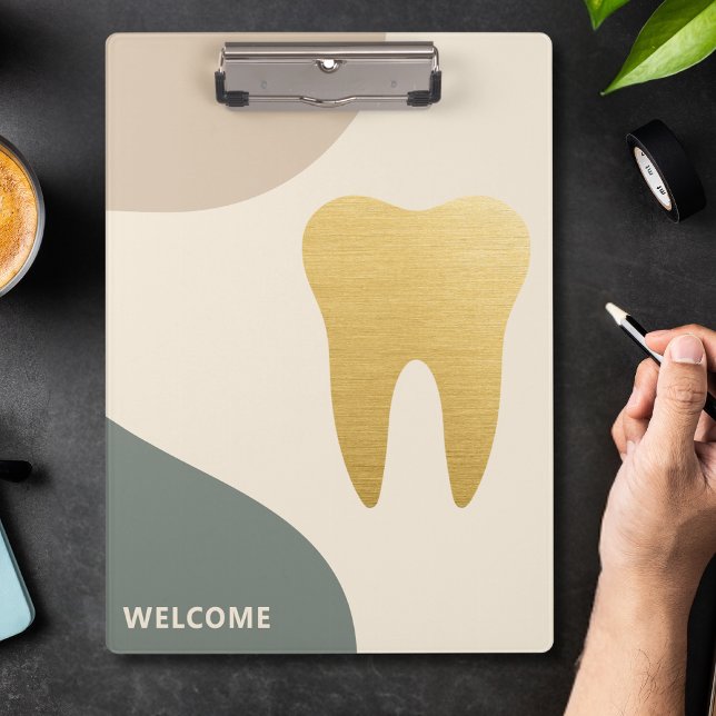 Pranchetas Dente Dourada Mínima Moderna (Criador carregado)