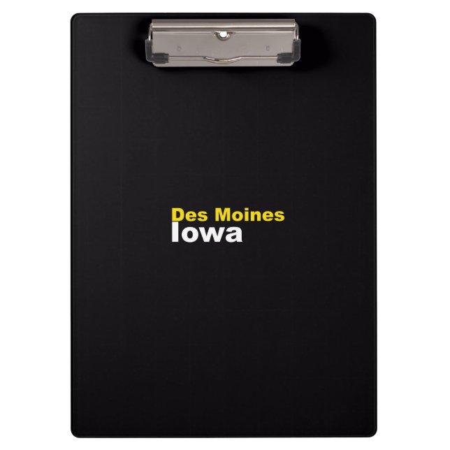 Pranchetas Des Moines, Iowa Clipboard (Frente)