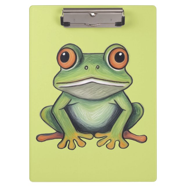 Pranchetas Desenho de sapo com lápis de cor (Frente)