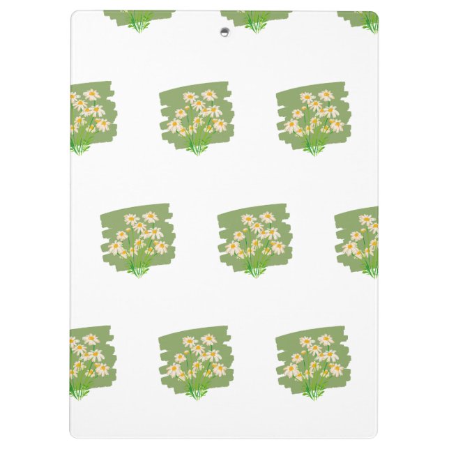 Pranchetas Desenho Floral Rústico em Fundo Verde (Verso)