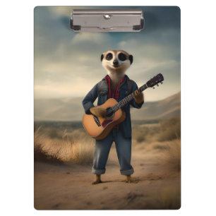 Pranchetas Desert Blues: Um dama de guitarra Denim Meerkat,