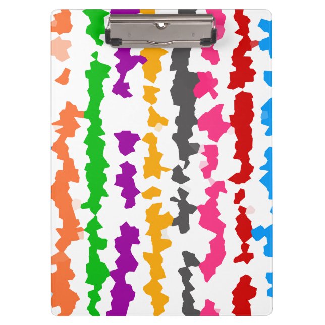 Pranchetas Design Abstrato Irregular Colorido Branco (Frente)