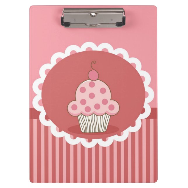 Pranchetas Design cor-de-rosa do cupcake (Frente)