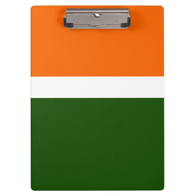 Pranchetas Design de Bloco de Cor Verde Branco Laranja (Frente)