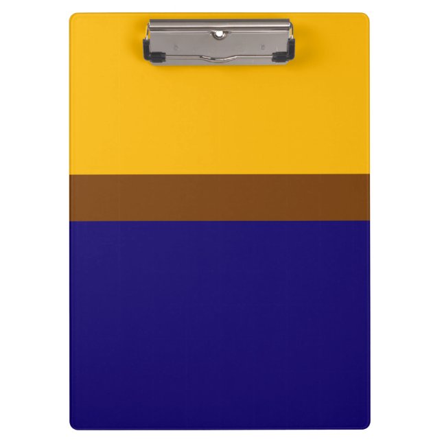 Pranchetas Design de Bloco de Cores Simples Azul Amarelo (Frente)
