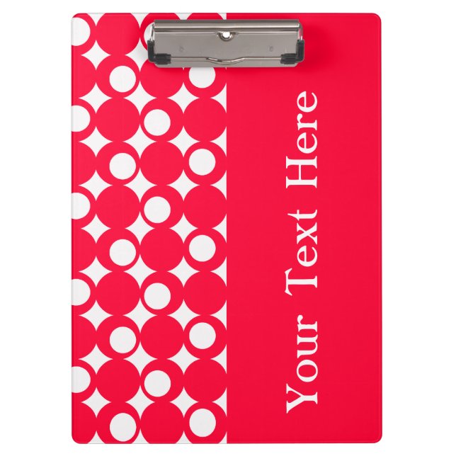 Pranchetas Design de Bola Rouge Mod com texto personalizado (Frente)