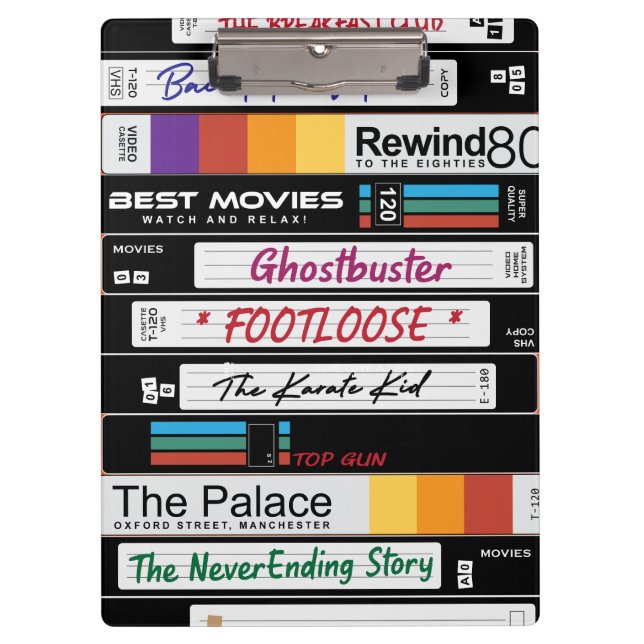 Pranchetas Design de Filme VHS Retroativo (Frente)