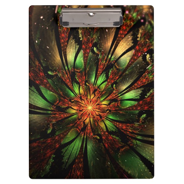 Pranchetas design de flor fractal abstrato. (Frente)