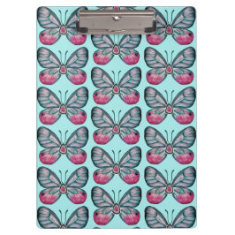 Pranchetas Design de Padrão de Borboleta de Amostras de Teal