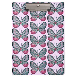 Pranchetas Design de Padrão de Borboleta Rosa de Outubro