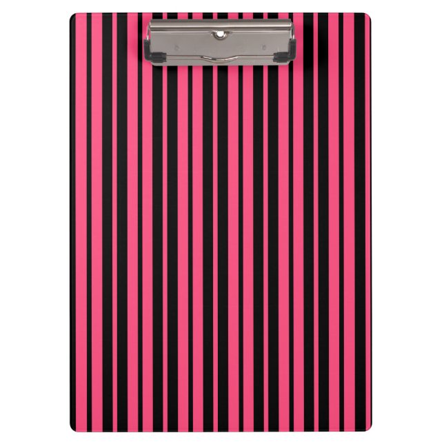 Pranchetas Design de Padrão de Faixa Vertical Preta Rosa (Frente)