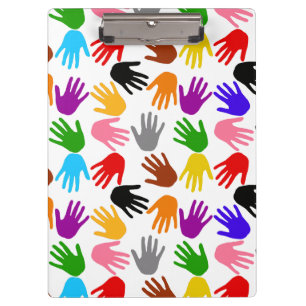 Pranchetas Design de padrão de impressão de mão colorida bran