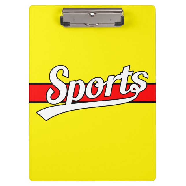 Pranchetas Design de texto: ESPORTES branco + seu próprio tex (Frente)