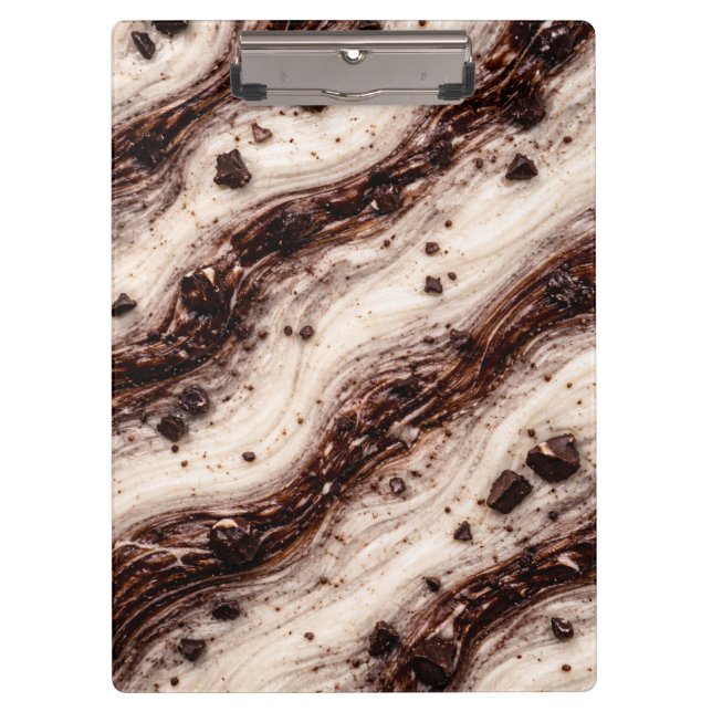 Pranchetas Design de Textura de Mármore de Milkshake de Cooki (Frente)