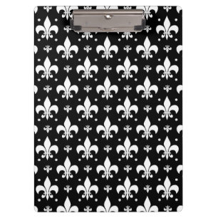 Pranchetas Design do padrão Fleur-de-lis preto