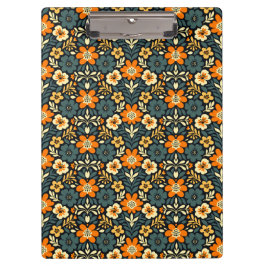 Pranchetas Design Floral Moderno de Laranja e Turquesa
