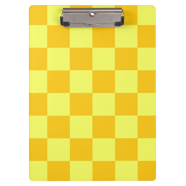 Pranchetas Design Xadrez Amarelo Claro e Escuro (Frente)
